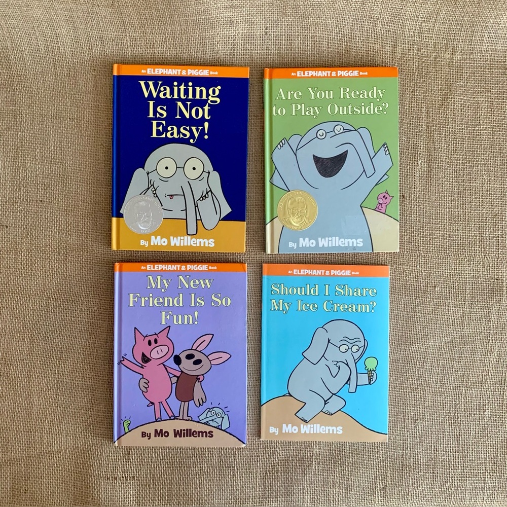 MO WILLEMS Book Bundle Waiting is Not Easy, Ready to Play, New Friend & Sharing